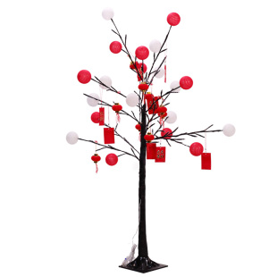 新年美陈装饰用品树灯商场店铺场景布置过年春节家用室内摆件堆头