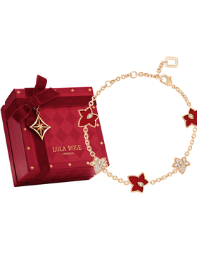 Lola Rose罗拉玫瑰 Ivy 常青藤进口红色手链女新年元旦礼物