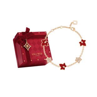 Lola Rose罗拉玫瑰 Ivy 常青藤进口红色手链女本命年新年礼物