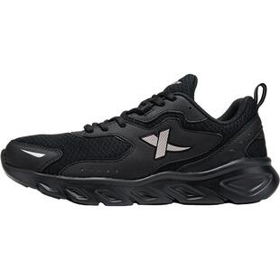 特步女鞋运动鞋2026新款夏季网面透气休闲鞋黑色轻便减震跑步鞋女