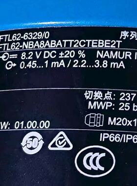 议价EH，音叉液位计，FTL62-NBA8ABATT2CTEB