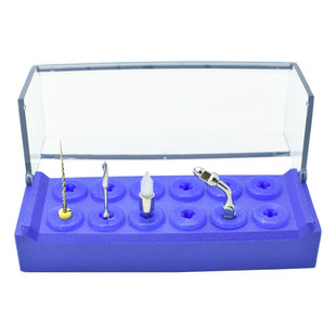 牙科硅胶12孔塑料4孔消毒架洁牙刀头工作尖低速车针机扩针磨头盒