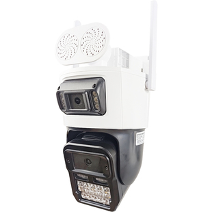 报警信号输出摄像头人形检测区域入侵自动人体感应双镜头监控器