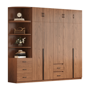 全实木衣柜家用卧室2026新爆款组合储物衣橱出租房用儿童收纳柜子