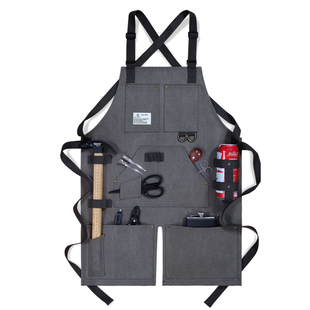 时尚欧美围裙定制logo防水厚帆布背带男女耐磨园艺师手作坊工作服