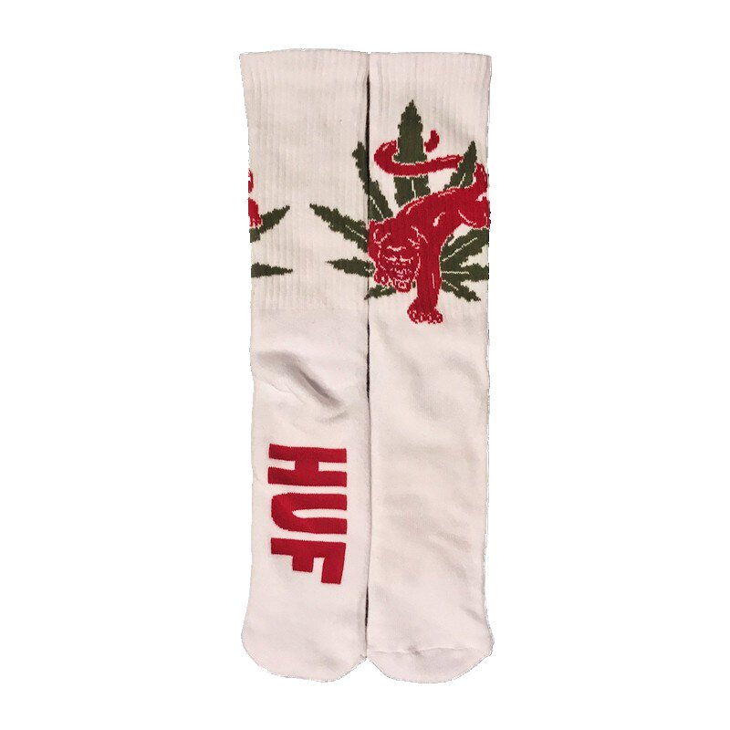 SOCKDAD现货正品HUF枫叶袜子男女款扎染毛巾底滑板长袜Crew Socks
