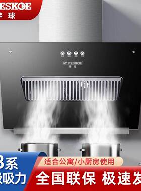 半球油烟机侧吸式大吸力抽油烟机家用厨房侧吸出租房油烟机