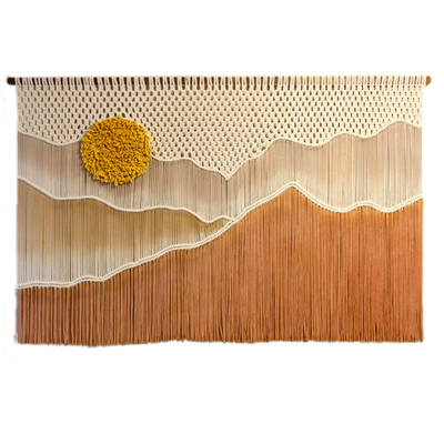 彩色风景挂毯装饰画高档客厅挂件