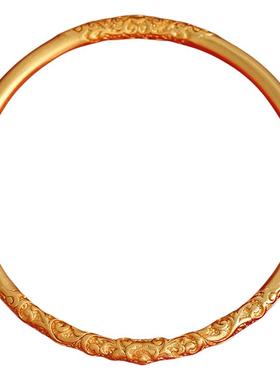 金色卷草纹手镯轻奢小众精致手饰