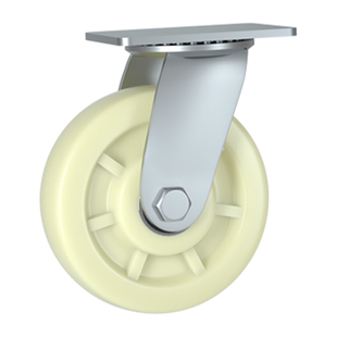 6寸万向轮8寸尼龙重型脚轮平板手推车拖车轱辘定向转向带刹车轮子