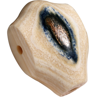 冰料原色猛犸牙蓝皮鲨鱼鳍一体三通佛头星月金刚菩提文玩DIY配饰