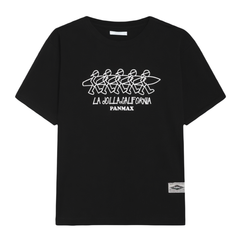 纯棉线条字母印花PANMAX大码