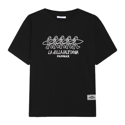 纯棉线条字母印花PANMAX大码