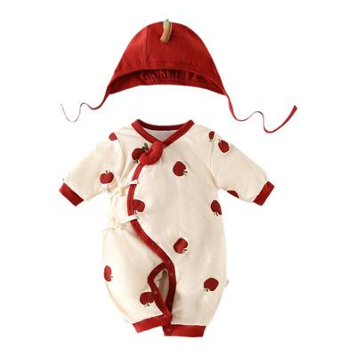 戴帽子80克夹棉秋冬连体衣