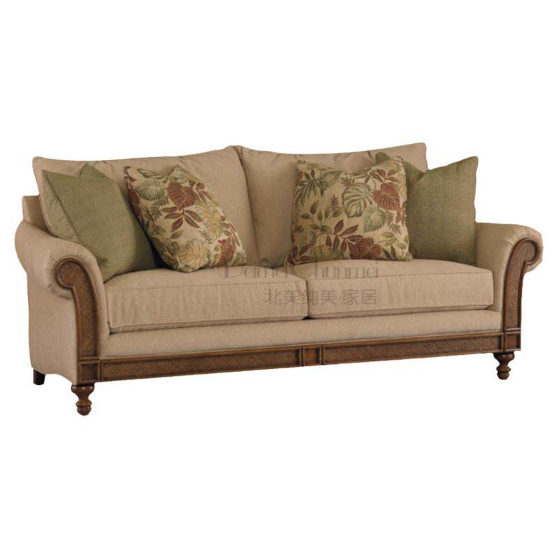 北欧简美风情创意实木布艺沙发美式乡村阳台客厅沙发组合创意沙发