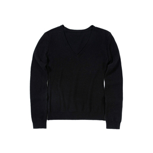 CountryMoment羊毛混纺紧身V领针织衫外套女美式打底内搭毛线上衣