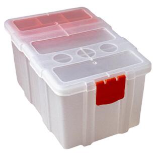 零件盒分格箱 透明塑料长方形大容量多层组合式收纳周转五金工具