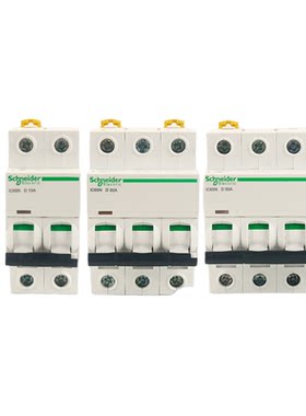 正品施耐德小型断路器IC65ND16A D空气开关2P3P家用4P保护器1P32A