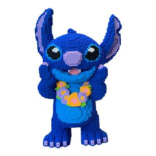 潮玩积木巨型拼装模型61cm立体摆件高难度收藏级站姿史迪仔玩具