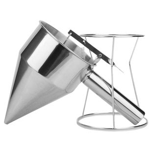 不锈钢漏斗鸡蛋汉堡章鱼小丸子烘焙工具车轮红豆饼面糊锥形漏壶