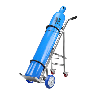 不锈钢氧气瓶手推车乙炔瓶手推车加厚钢瓶气瓶车固定支架搬运车