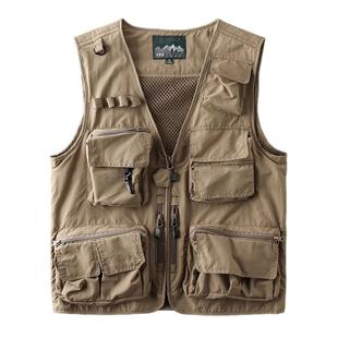 廉航神器钓鱼马甲男户外登山机能路亚多功能口袋战术工装摄影背心