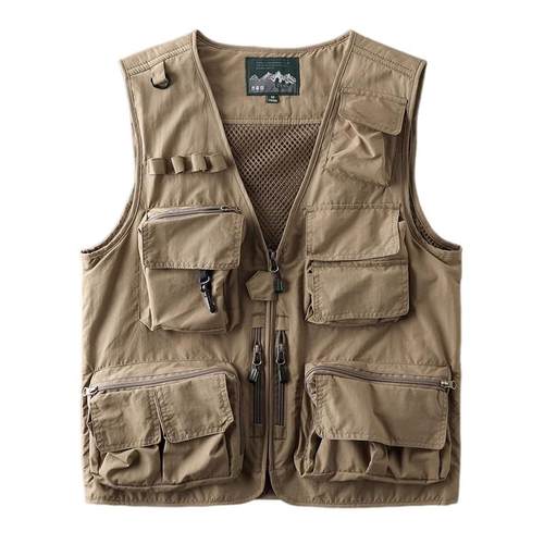 廉航神器钓鱼马甲男户外登山机能路亚多功能口袋战术工装摄影背心