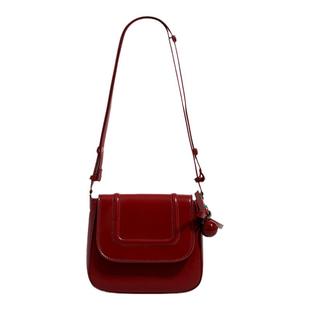 香港代购红色小方包包女2025秋新款潮超火日常通勤百搭单肩斜挎包