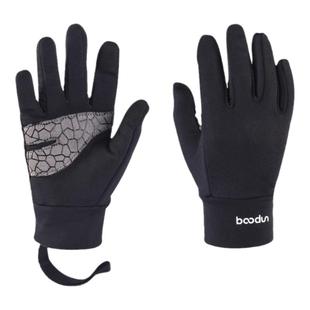 儿童运动保暖手套秋冬户外防风骑行徒步跑步滑雪薄款足球防滑触屏