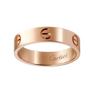 【自营】中古99新卡地亚LOVE系列5.5mm宽版18K玫瑰金戒指男女同款