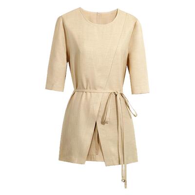 OFFIY松弛感短袖衬衫阔腿裤套装