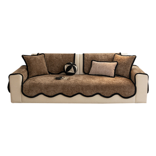 2025新款沙发垫四季通用雪尼尔秋冬沙发盖布固定防滑高级感坐垫子