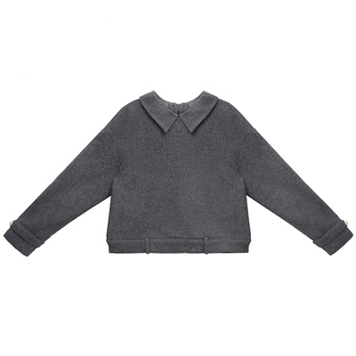 【100%绵羊毛】OREQUO HOLIDAY小众设计女2026秋冬翻领休闲毛衣