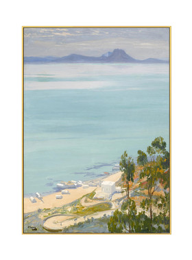 突尼斯风景入户玄关书房落地画