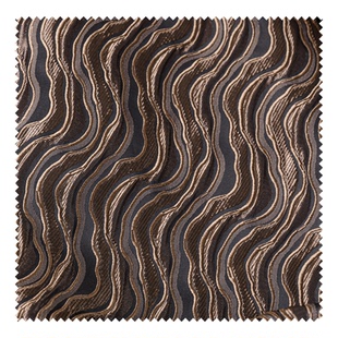 岩层水波浪立体肌理提花布料重工再造不规则凹凸纹理外套服装面料