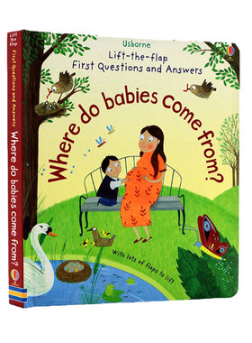 210元4件 Usborne问与答科学立体翻翻书妈妈我从哪里来Lift-the-flap first questions and answers英文原版精装科普百科教育启蒙
