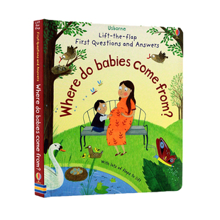 210元4件 Usborne问与答科学立体翻翻书妈妈我从哪里来Lift-the-flap first questions and answers英文原版精装科普百科教育启蒙