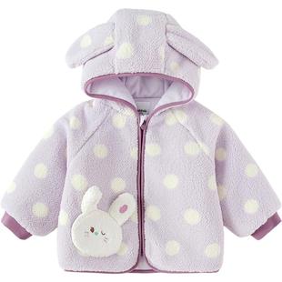 巴拉巴拉宝宝棉衣男女童棉服外套冬季新款婴儿羊羔绒可爱棉袄加厚