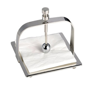 创意不锈钢纸巾座方形架餐厅酒店台面纸巾架简约餐巾架欧式压纸座