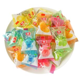 雅客爆浆软糖500g白桃酸奶味混合水果夹心糖散装结婚喜糖袋装零食