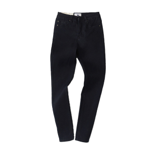 冬季新款高腰大码加绒加厚牛仔裤女显瘦百搭超弹力铅笔小脚裤长裤