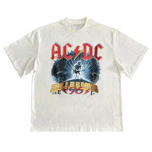 AC/DC摇滚乐队Ballbreaker美式复古波普艺术chic嘻哈纯棉男女半袖