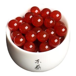 天然红黑白绿孔雀东蔡玛瑙散珠圆珠手工串珠diy手链珠子制做材料