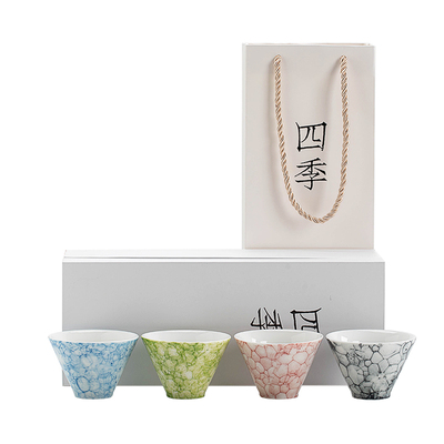 叁旬泡泡釉四季杯·斗笠杯套装