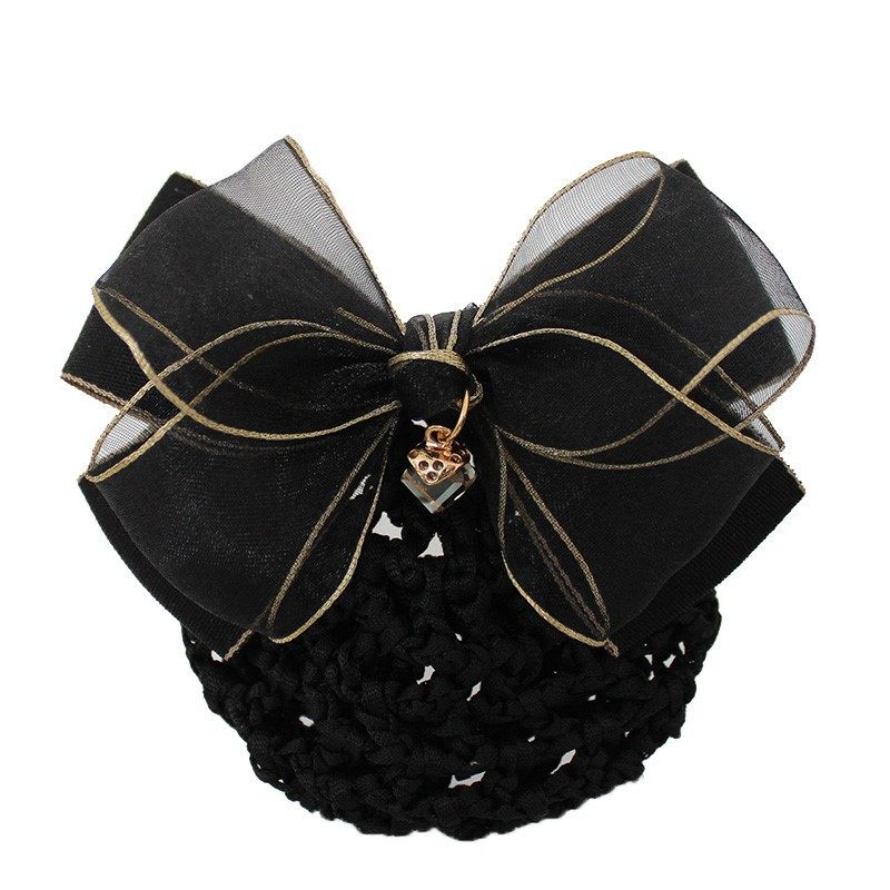 职业女头花护士发网网兜空姐空乘银行工作上班发夹盘发饰品2024新