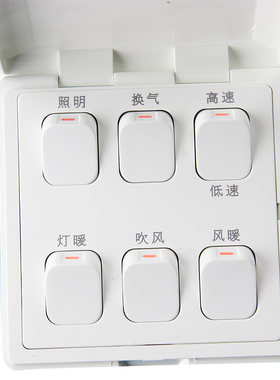 丽笛开关集成吊顶浴霸高低速组合