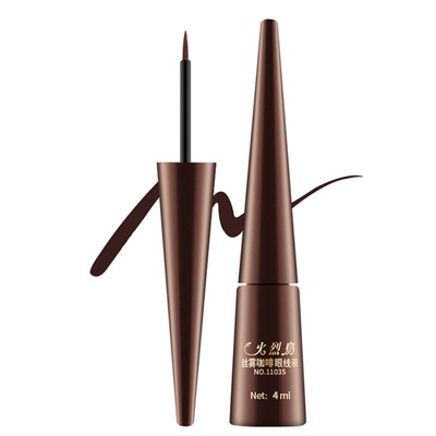 火烈鸟棕色硬头持久初学者眼线液
