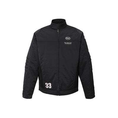 threetimes春季美式立领机车风夹克外套2026男女情侣款酷飒棒球服