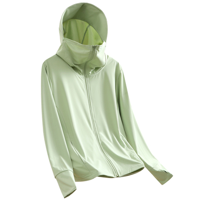 儿童连帽大檐面罩防晒衣