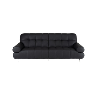 诺曼沙发 致家家居|黑色包豪斯复古真皮沙发客厅2025新款头层牛皮